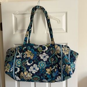 Vera Bradley Floral Blue Quilted Duffle
